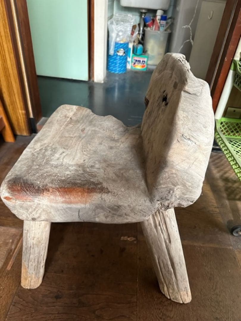 インドネシアチーク古木の臼椅子