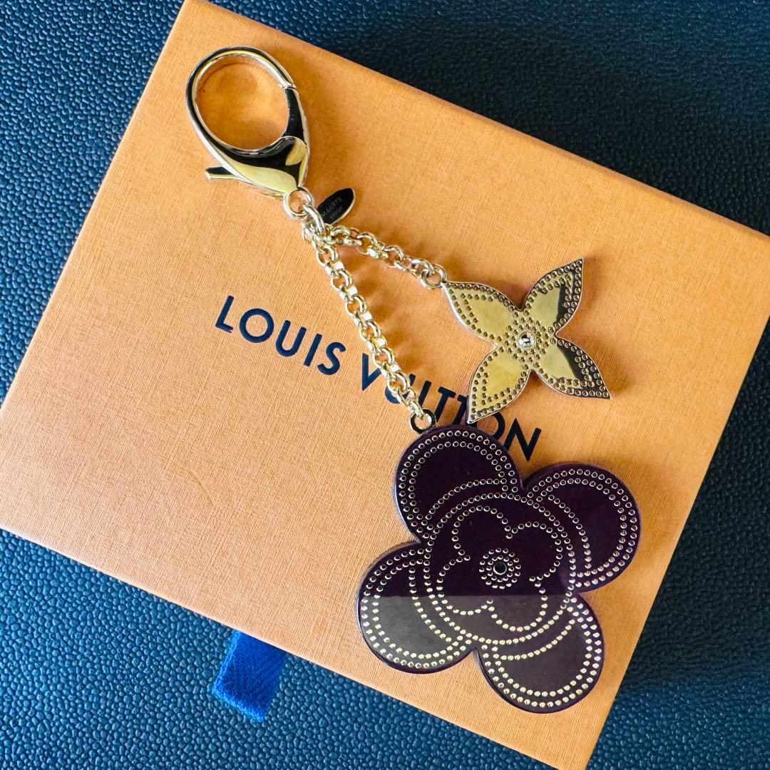 LOUIS VUITTON ステップリー モノグラムフラワー キーホルダー極美