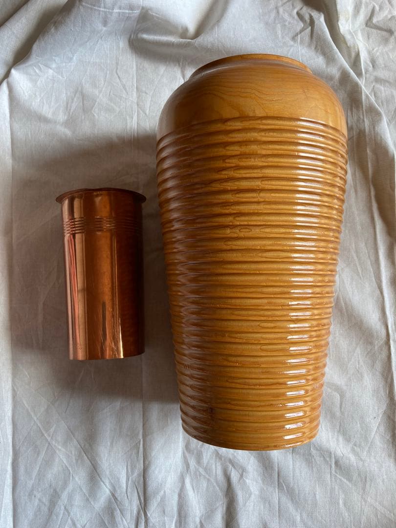 古道具　木工花瓶