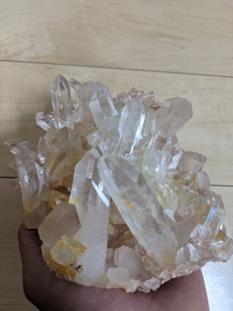 期間限定値下げ　天然石 ヒマラヤ水晶 ピンクマニカラン クラスター