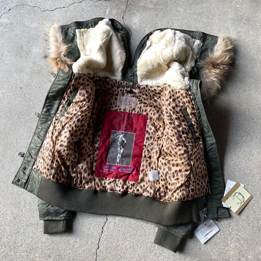 AVIREX N-2B フライトジャケット レオパード柄 短丈 00s y2k