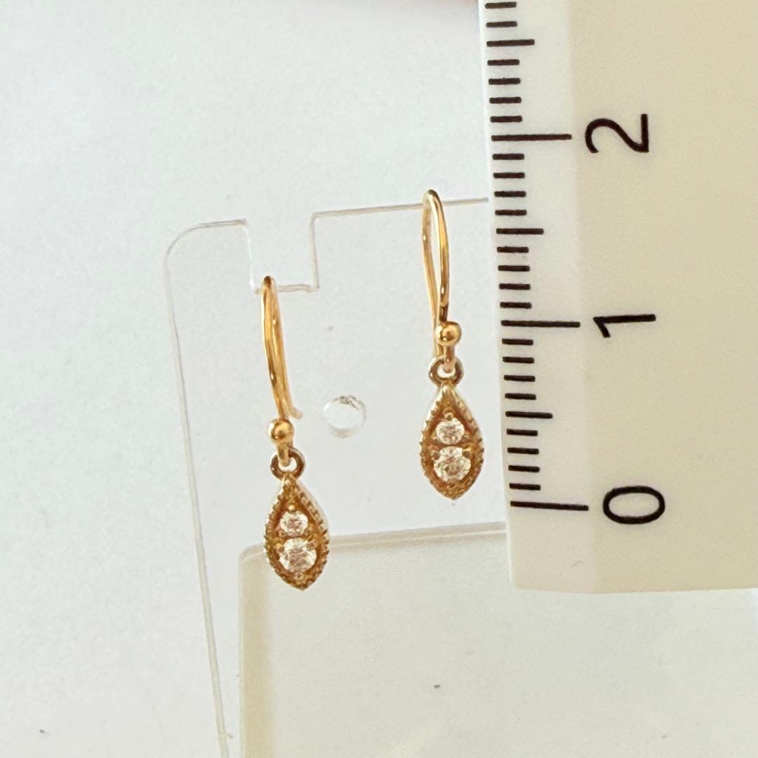 ete K18 S925 ミルグレイン　ピアス