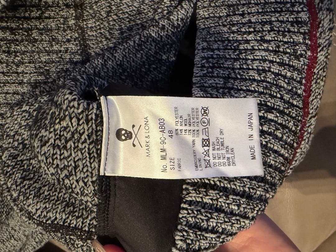 マーク&ロナ Lサイズ セーター グレー/レッド