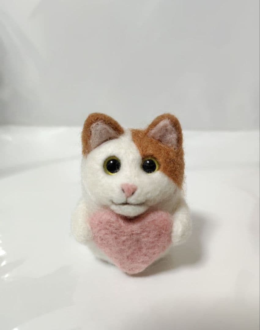 桜　羊毛フェルト　猫ちゃん