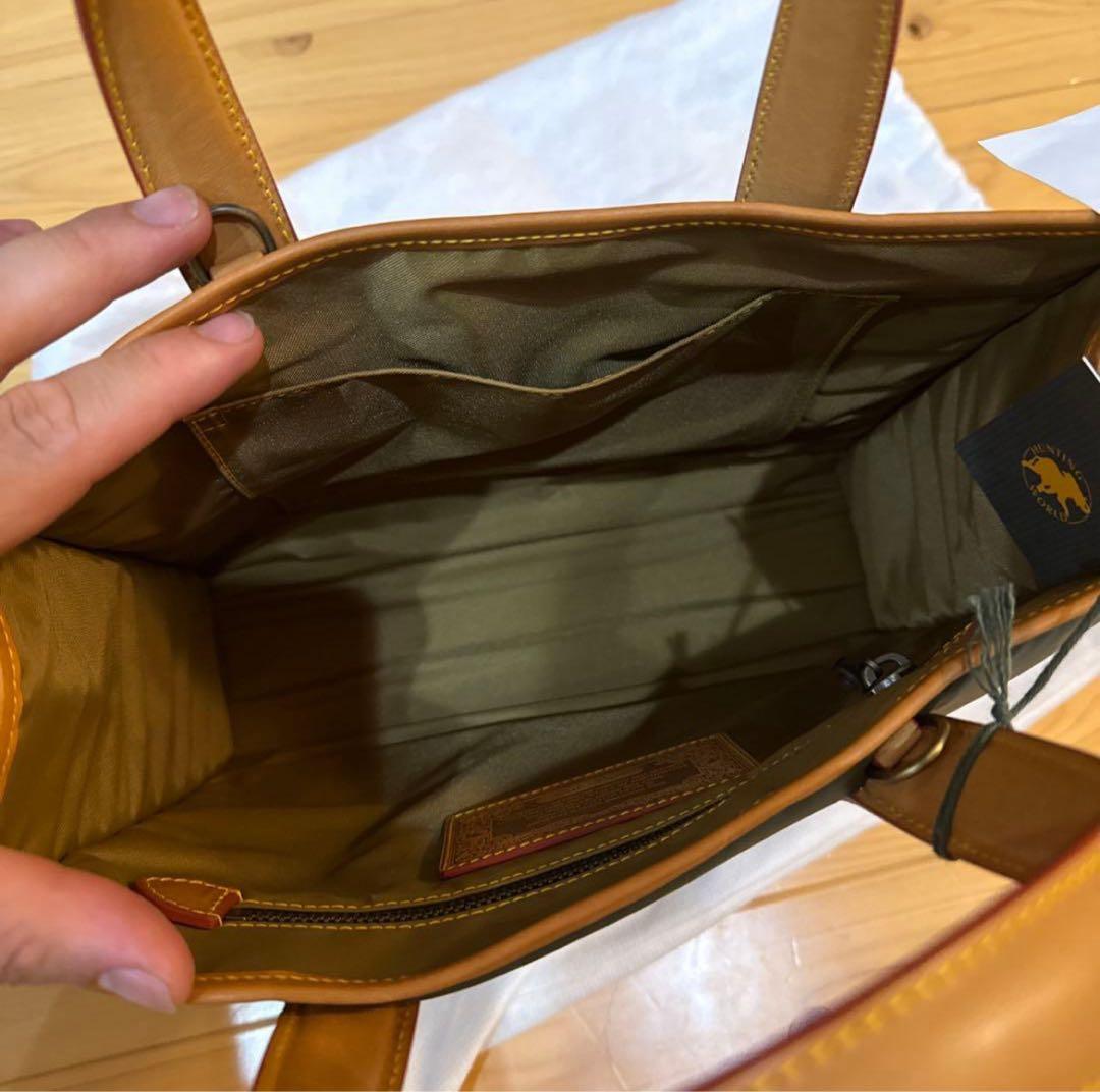 笑*猫様 ダークグリーン/ブラウン トートバッグ