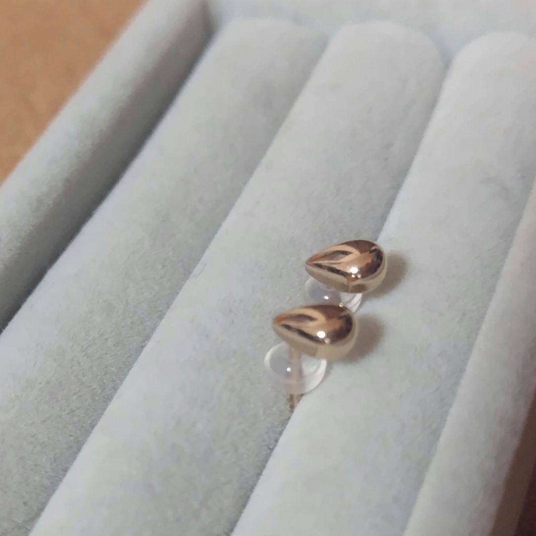 K18 PG carat ティアドロップピアス