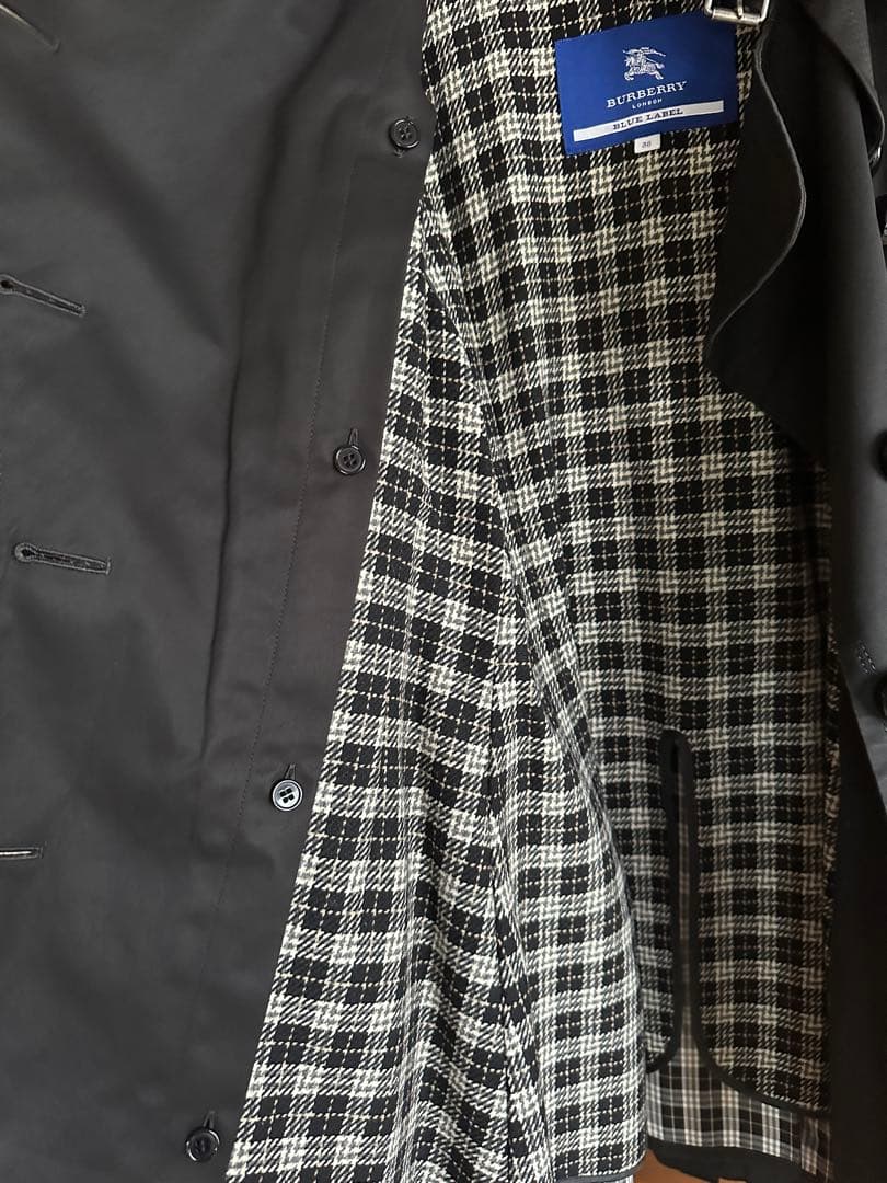 BURBERRY BLUE LABEL ブラック トレンチコート サイズ38 M