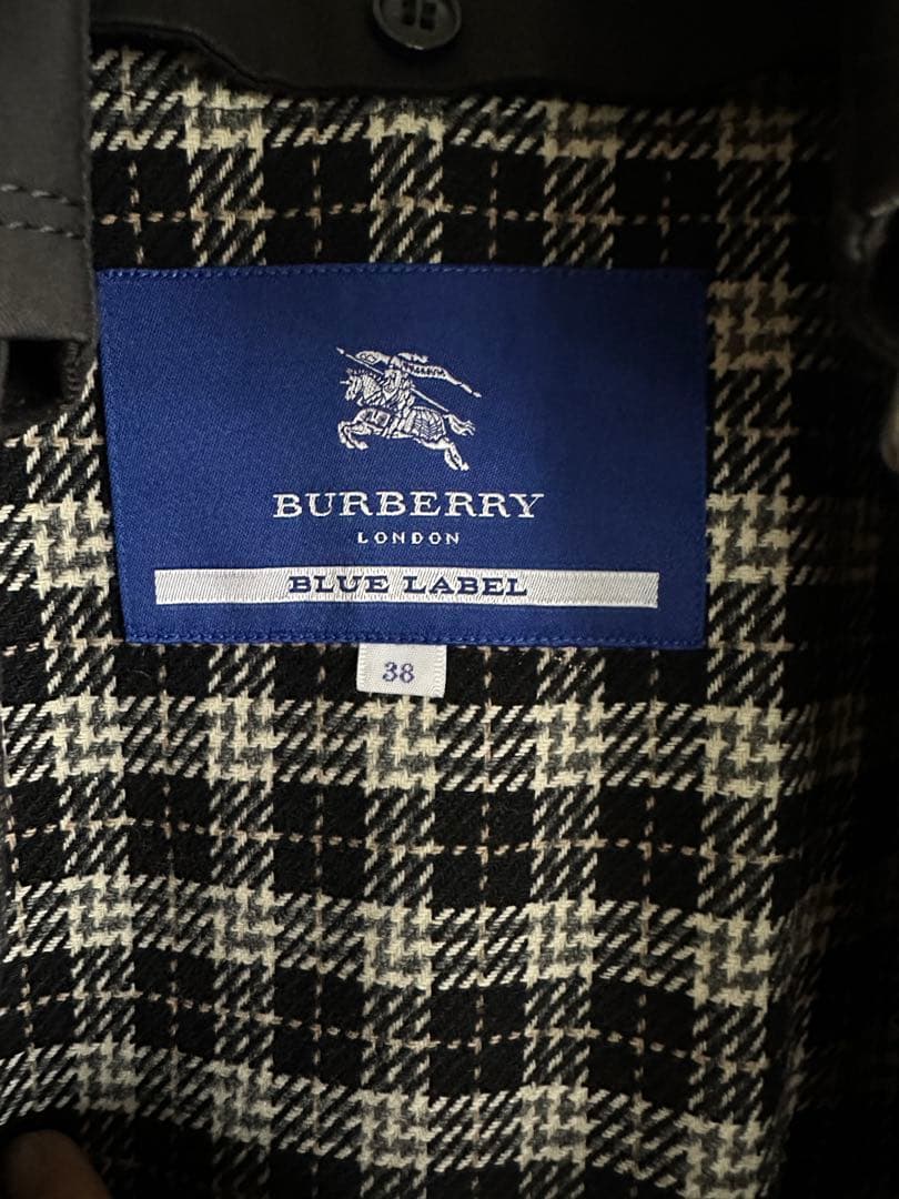 BURBERRY BLUE LABEL ブラック トレンチコート サイズ38 M