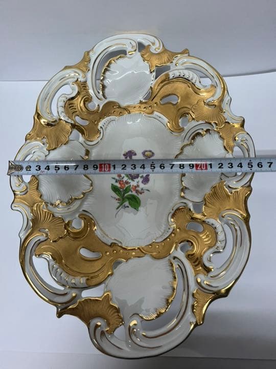 Meissen マイセン　金彩透かし大皿