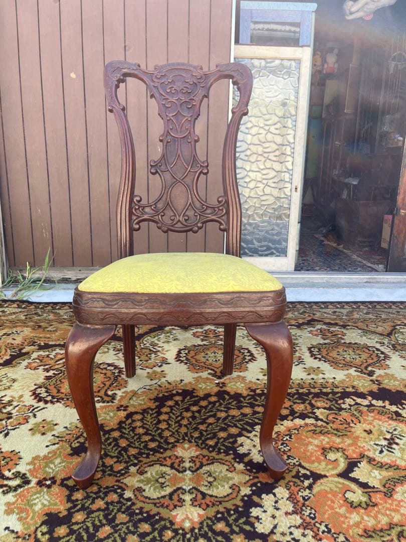 希少 フランスベッド 椅子 アンティーク チェア 猫脚 インテリア ビンテージ