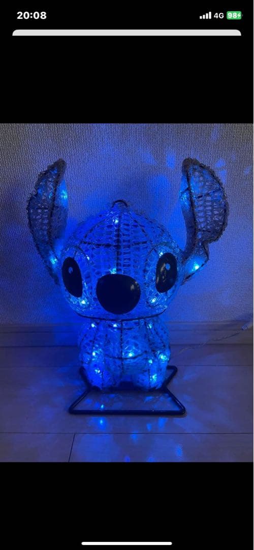 スティッチ フィギュアLED 3Dモチーフライト イルミネーション