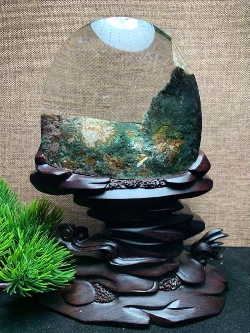 ⭐︎【天然】グリーン ガーデン クォーツ 置物 935g