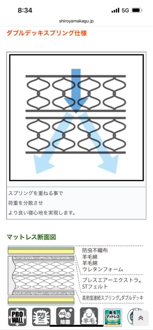 【良品】フランスベッド　Ag-BAE-PW-ロイヤル　シングル