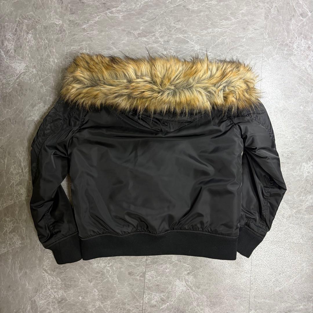 y2k 00s archive フライトジャケット　ファー　短丈　ブラック