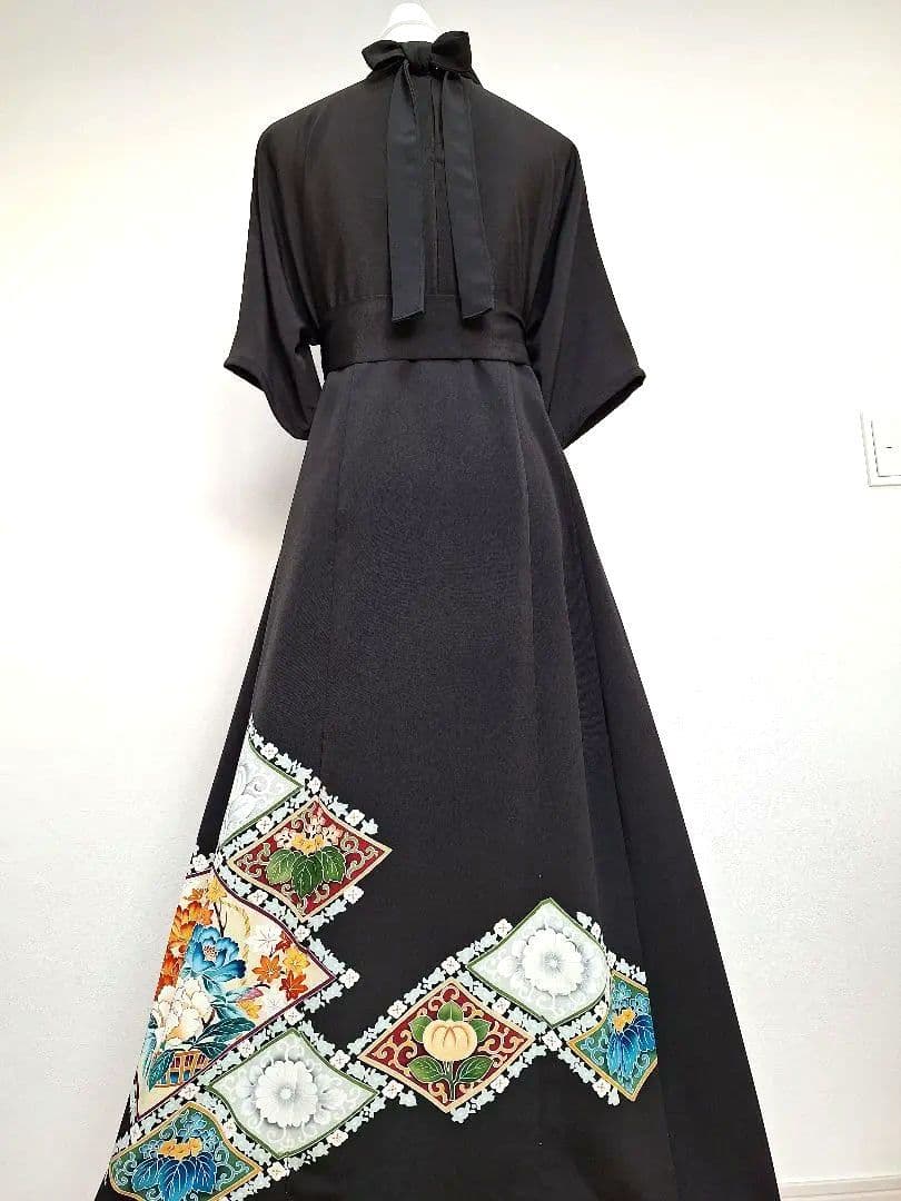 着物リメイクワンピース3631