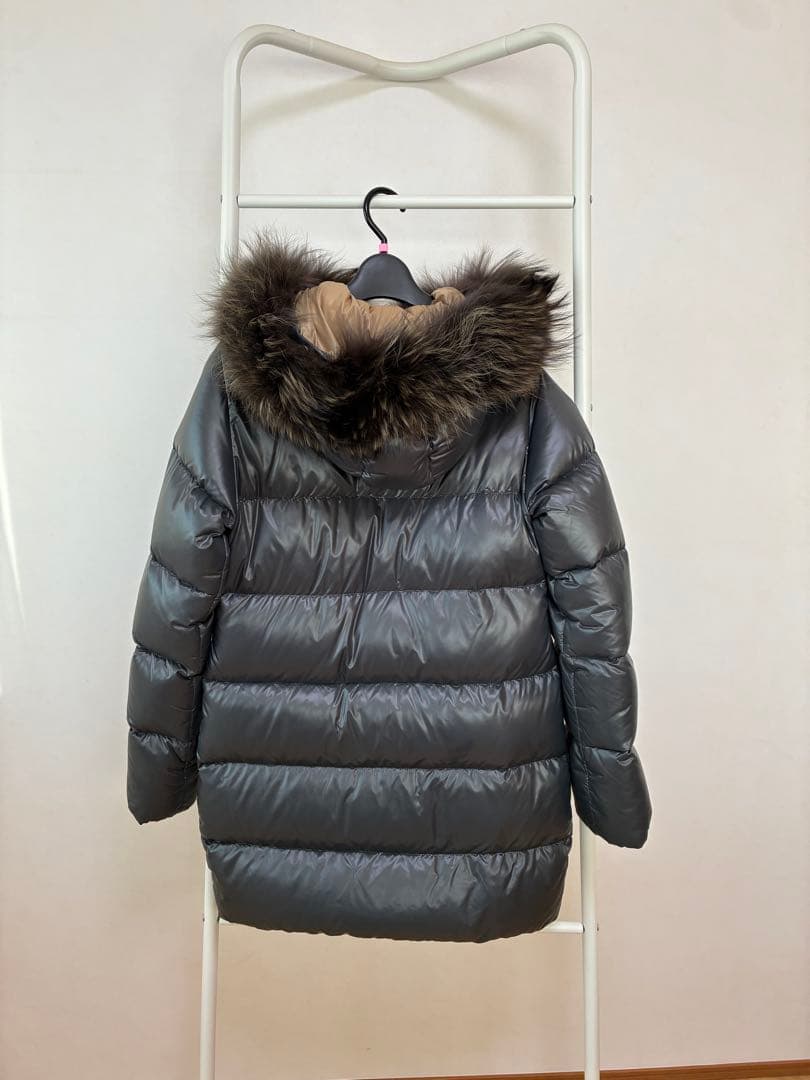 美品　DUVETICA/デュベティカ　グレー ファー付き ロングダウンジャケット