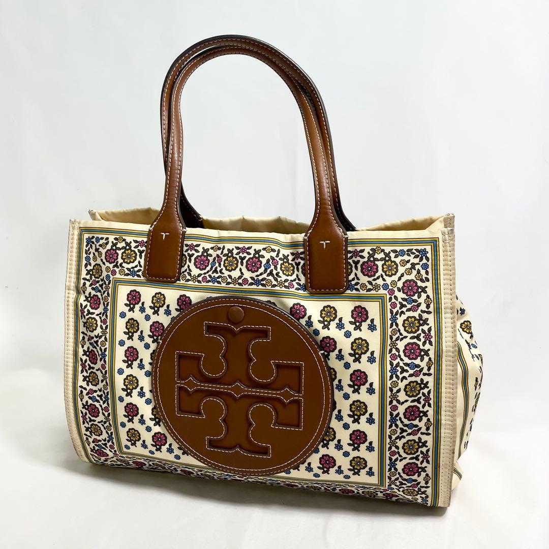 トリーバーチ エラ キャンバス トートバッグ ボタニカル 花柄 大容量 A4可