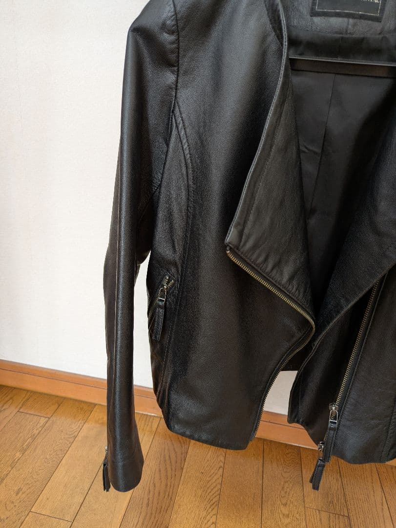 グレースコンチネンタル　ラムレザージャケット　ブラック 38 Mサイズ