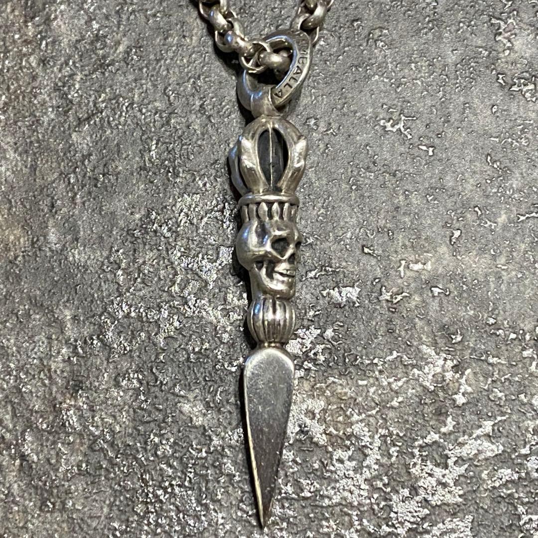 廃盤 SHAMBALLA シャンバラ スカル ダガー ペンダント ネックレス