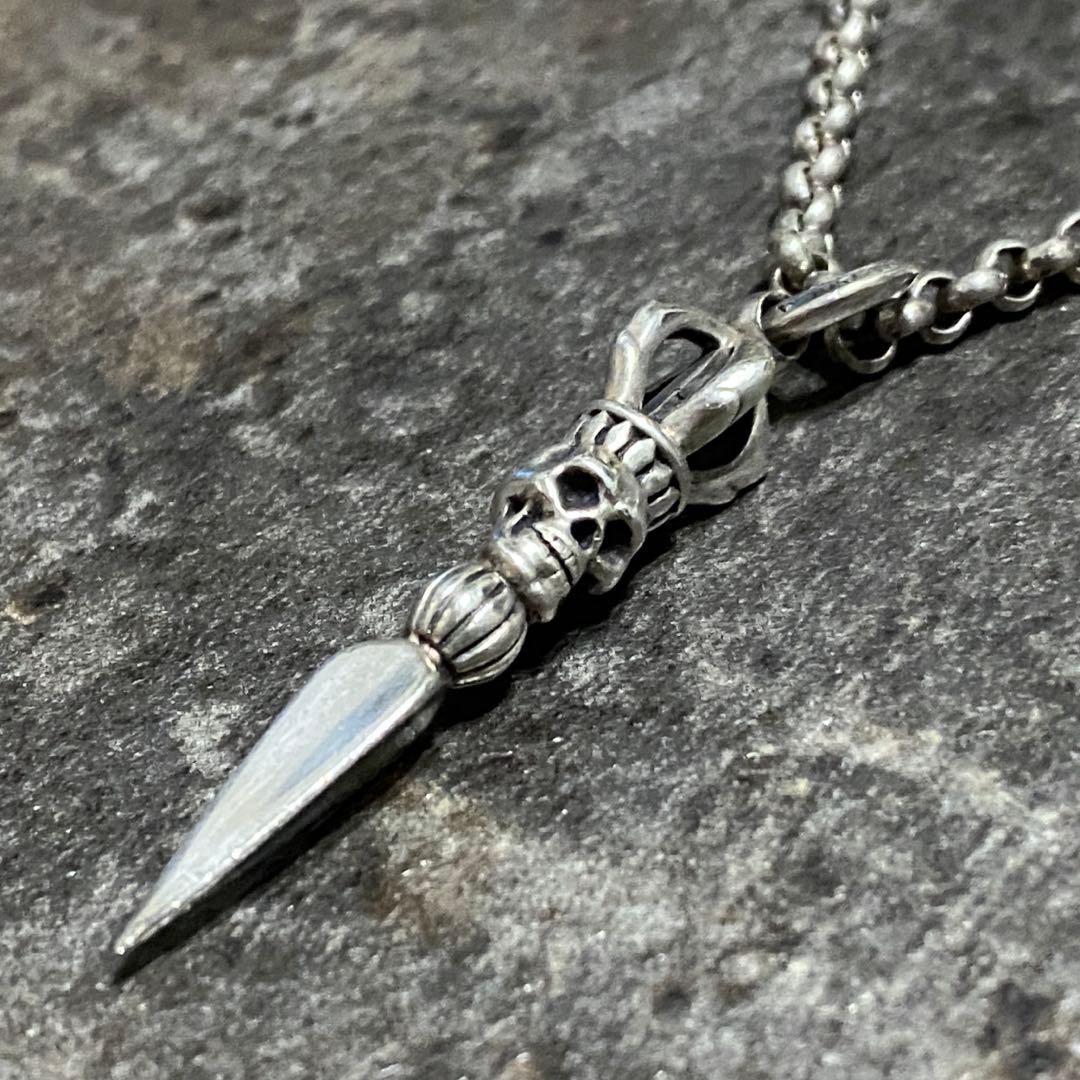 廃盤 SHAMBALLA シャンバラ スカル ダガー ペンダント ネックレス