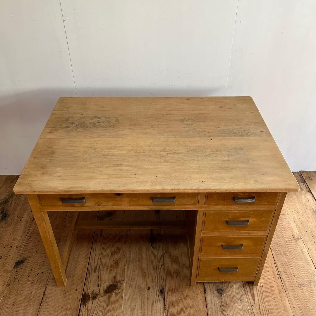 アンティーク 片袖机 デスク テーブル モダン レトロ