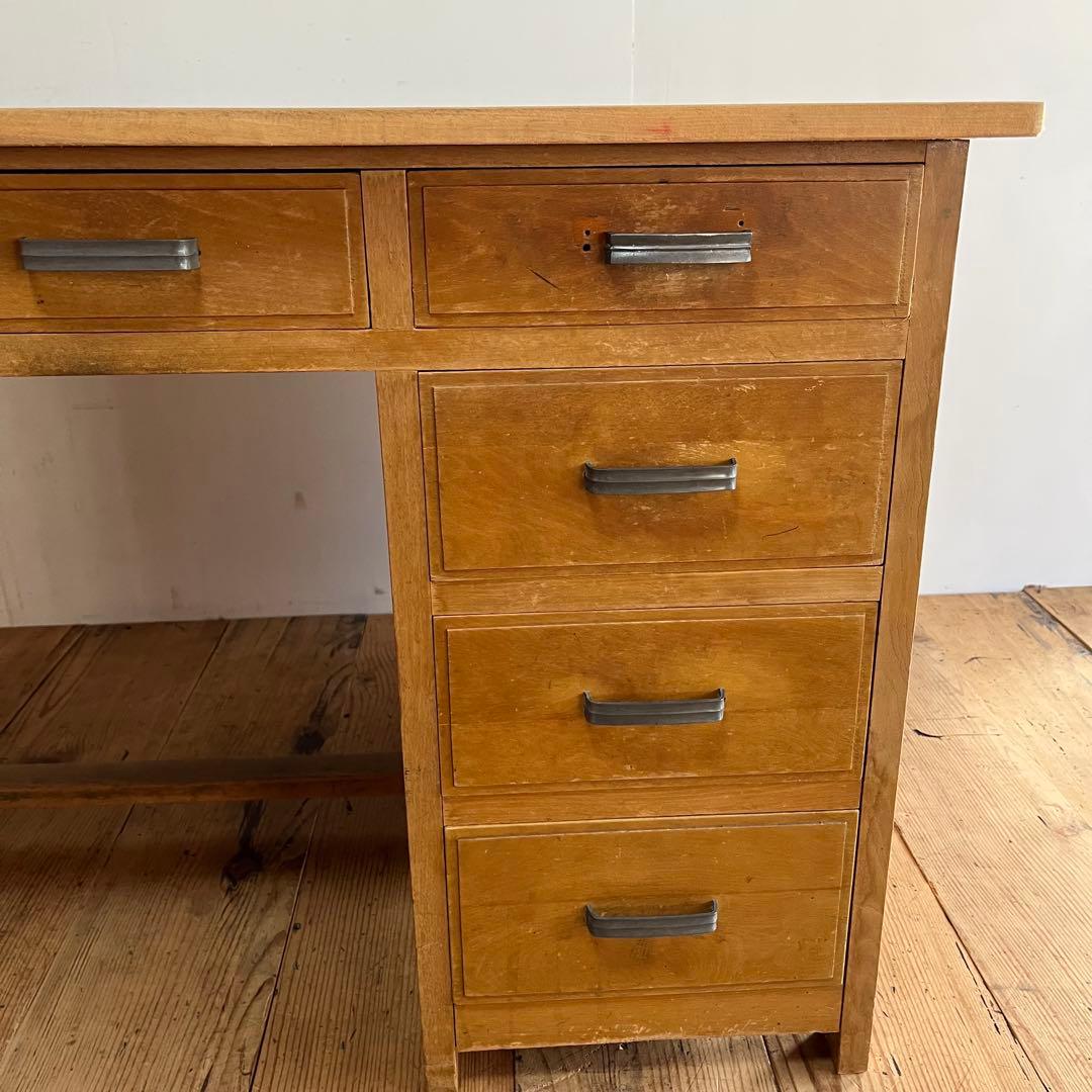 アンティーク 片袖机 デスク テーブル モダン レトロ