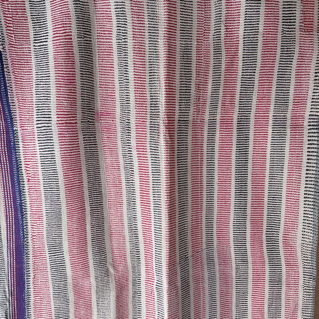 未使用＊ヴィンテージラリーキルト　ボーダーステッチ　マルチカバーカンタキルト