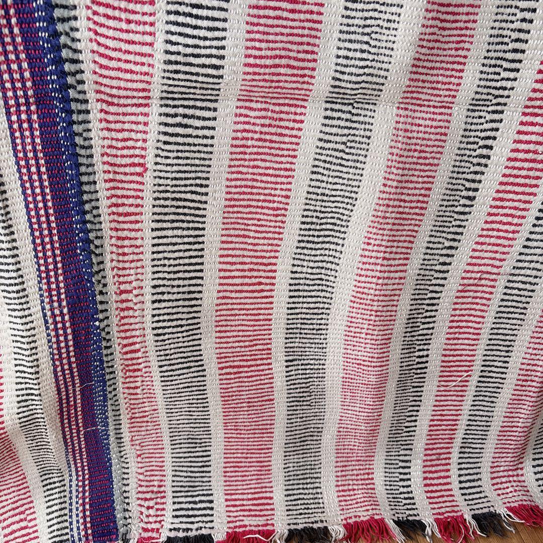 未使用＊ヴィンテージラリーキルト　ボーダーステッチ　マルチカバーカンタキルト