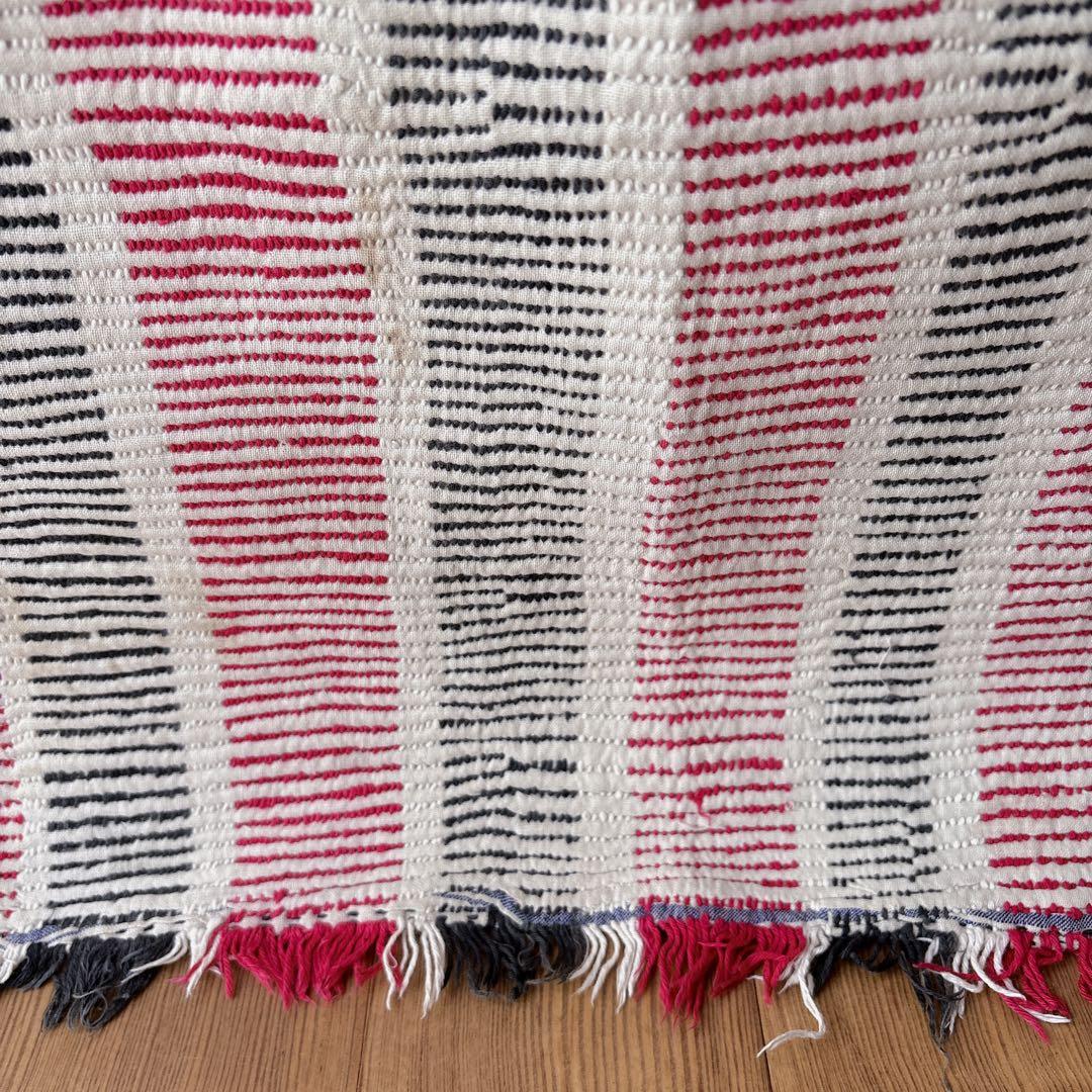 未使用＊ヴィンテージラリーキルト　ボーダーステッチ　マルチカバーカンタキルト