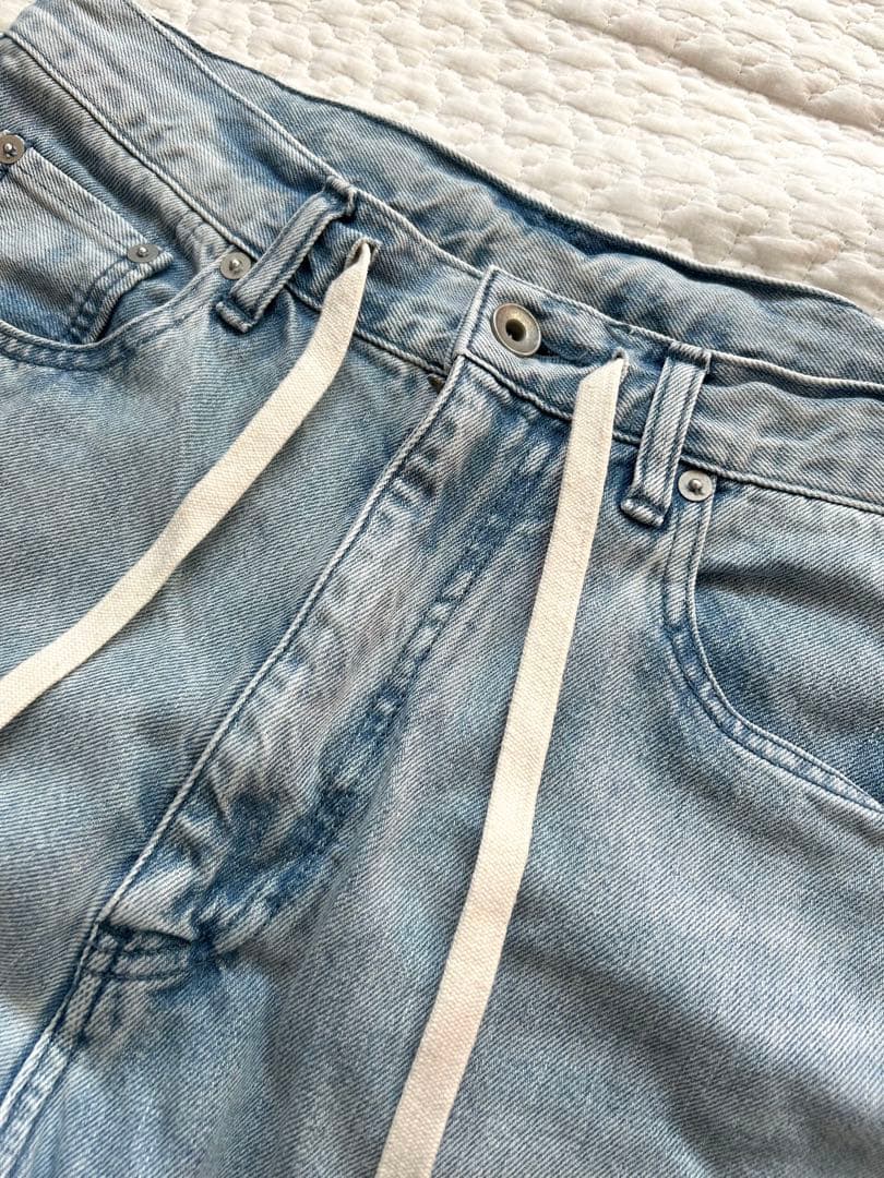 【Whim Gazette】ウィムガゼット ドロストデニム ブルー 36