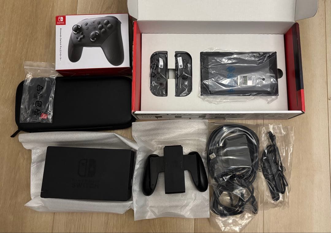 Nintendo Switch 本体 プロコントローラー SDカード ケース付
