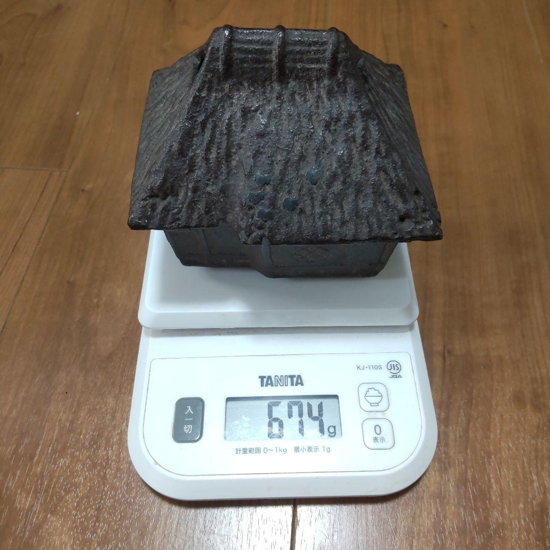 【台座付き】鉄製 葛屋 香炉 象嵌 在印