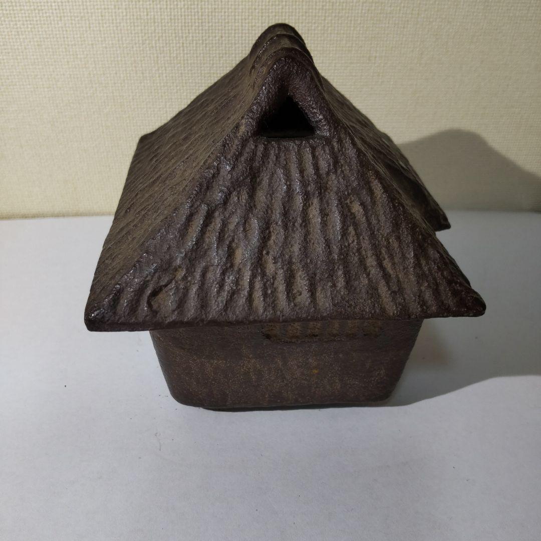 【台座付き】鉄製 葛屋 香炉 象嵌 在印