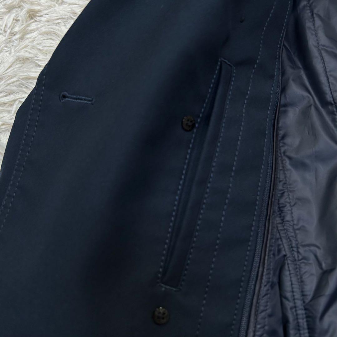 エポカウォモ トレンチコート ダブルブレスト ネイビー【M】ライナー付 三陽商会