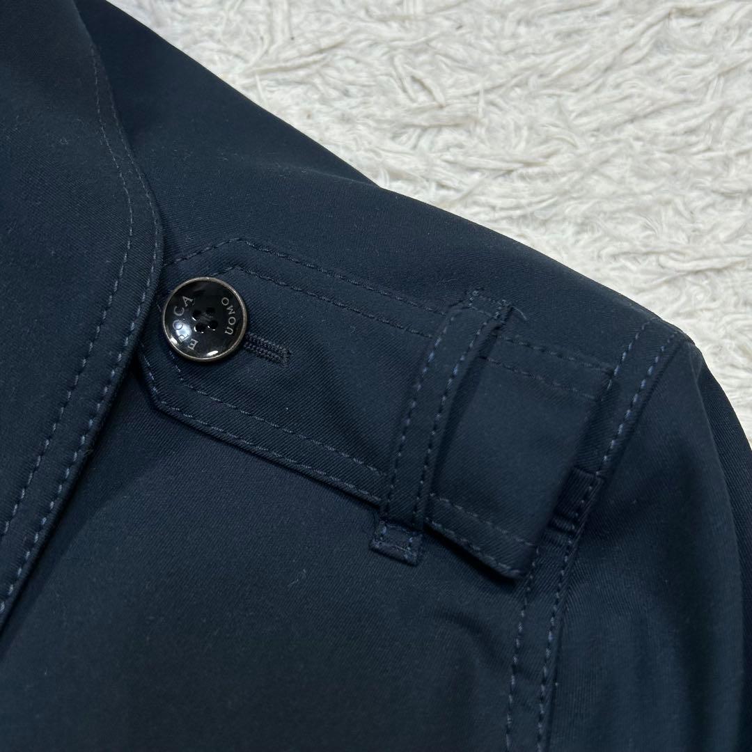 エポカウォモ トレンチコート ダブルブレスト ネイビー【M】ライナー付 三陽商会