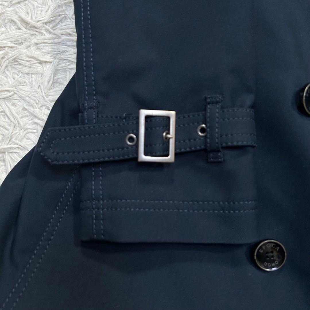 エポカウォモ トレンチコート ダブルブレスト ネイビー【M】ライナー付 三陽商会