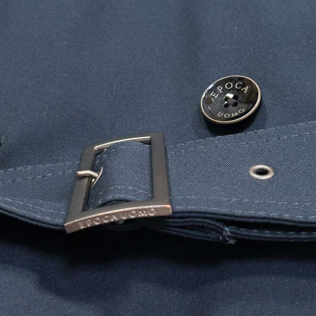 エポカウォモ トレンチコート ダブルブレスト ネイビー【M】ライナー付 三陽商会