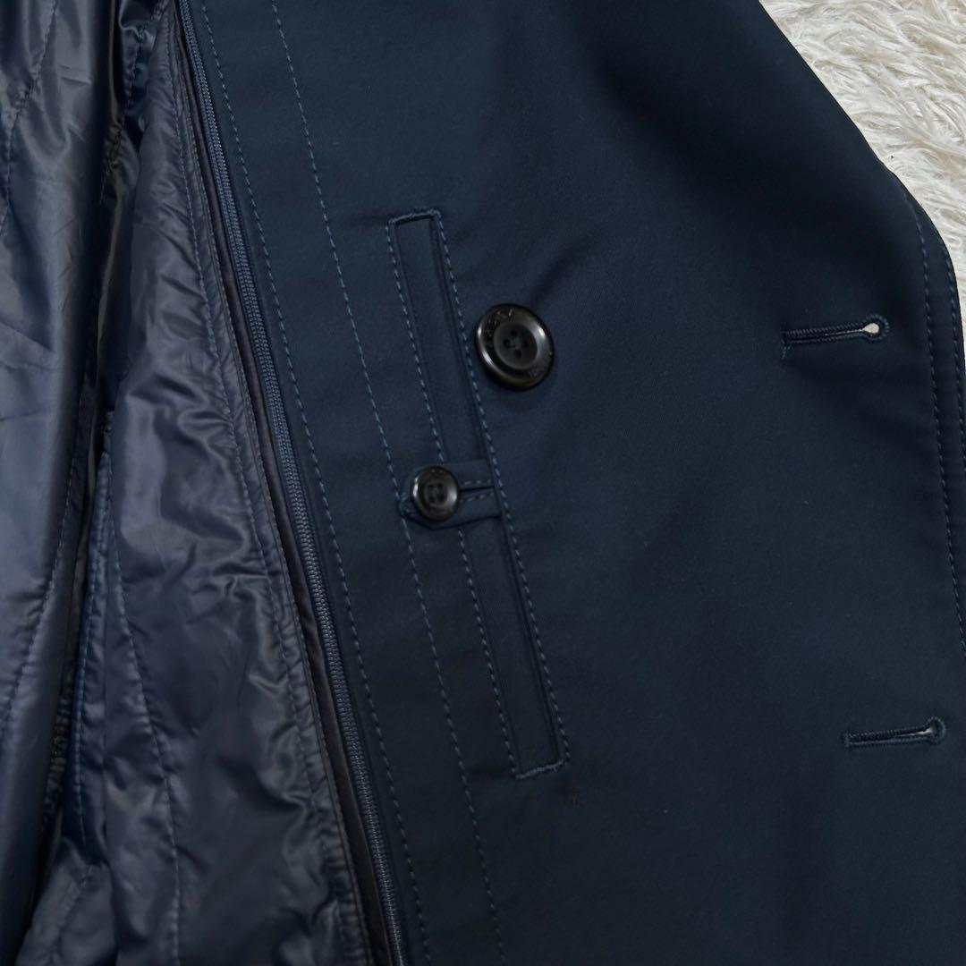 エポカウォモ トレンチコート ダブルブレスト ネイビー【M】ライナー付 三陽商会