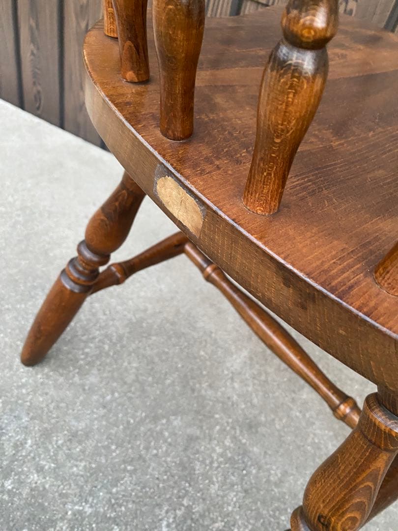 木製　ダイニングチェア　カシワ　飛騨家具　ウィンザーチェア　ヴィンテージ