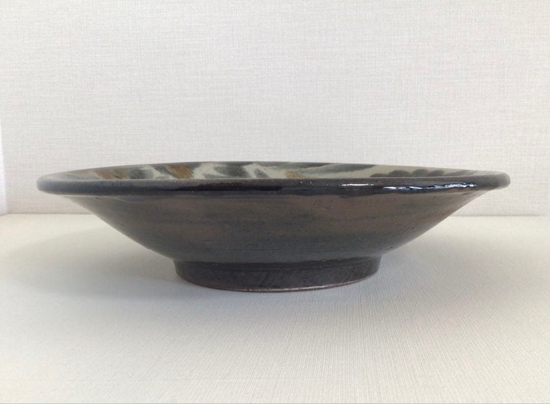 新品 菅原謙 10寸皿 やちむん 大皿料理 定価28000 フルーツ皿 工芸品