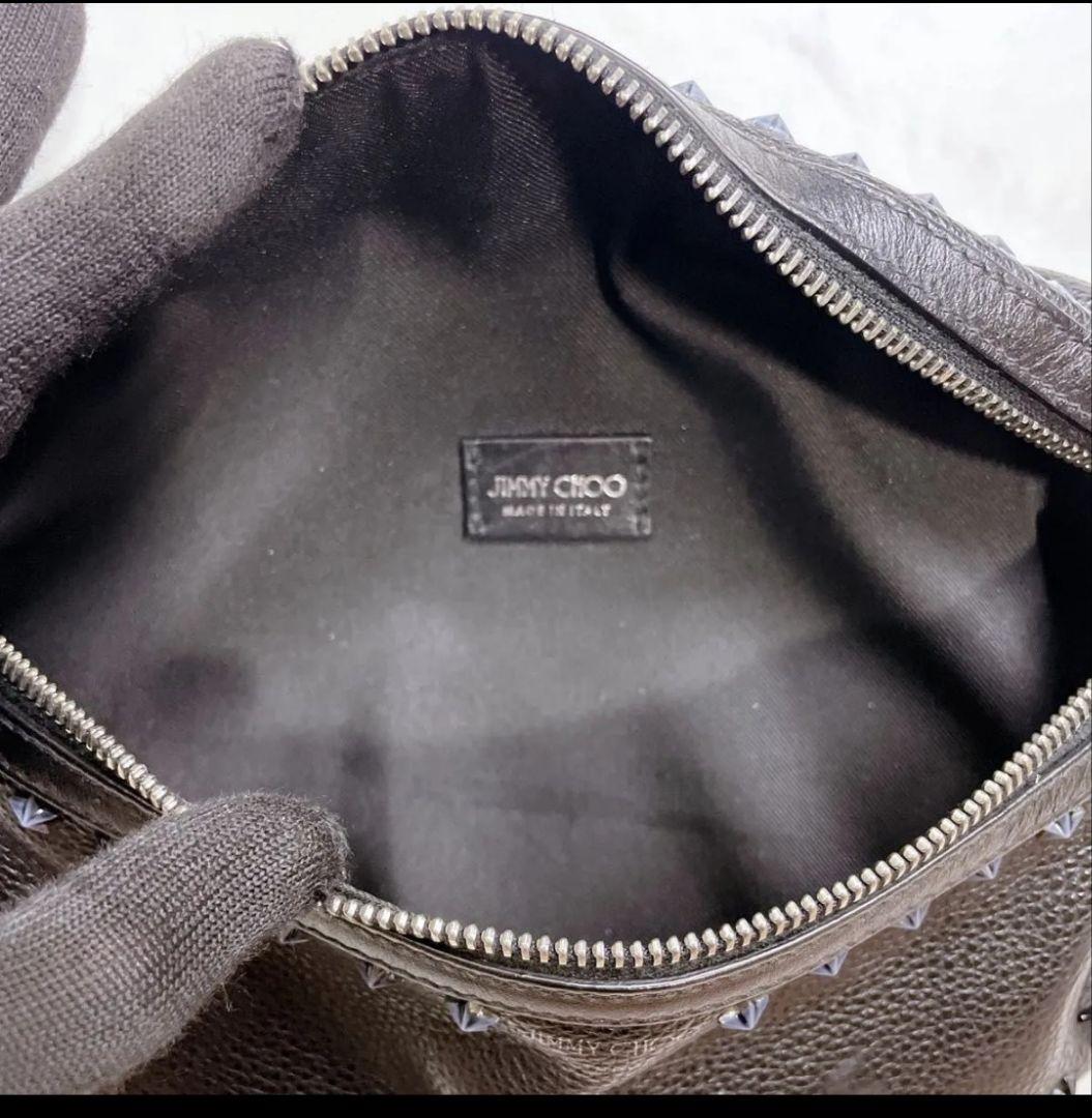 JIMMY CHOO ボディバッグ ヨークスタッズ ブラックユニセックス希少
