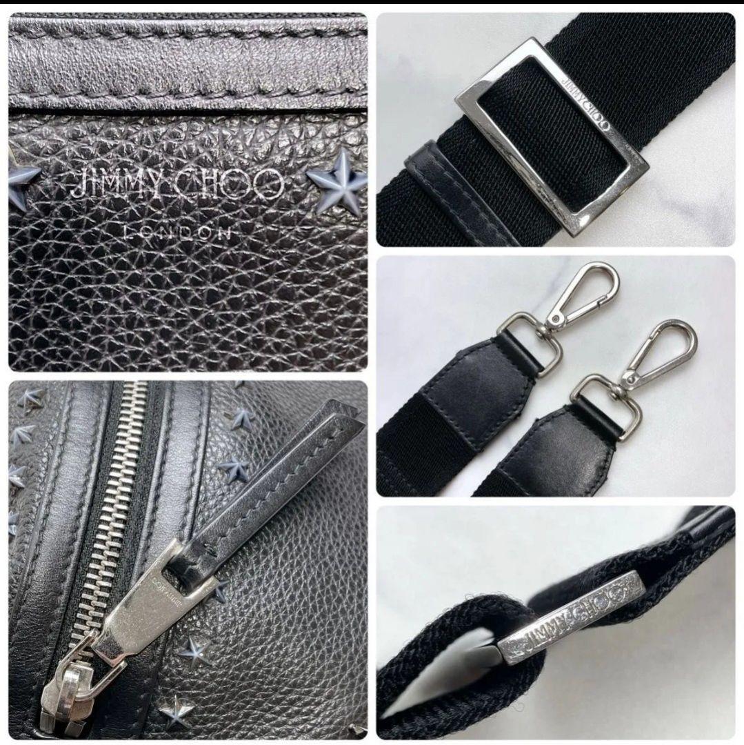 JIMMY CHOO ボディバッグ ヨークスタッズ ブラックユニセックス希少