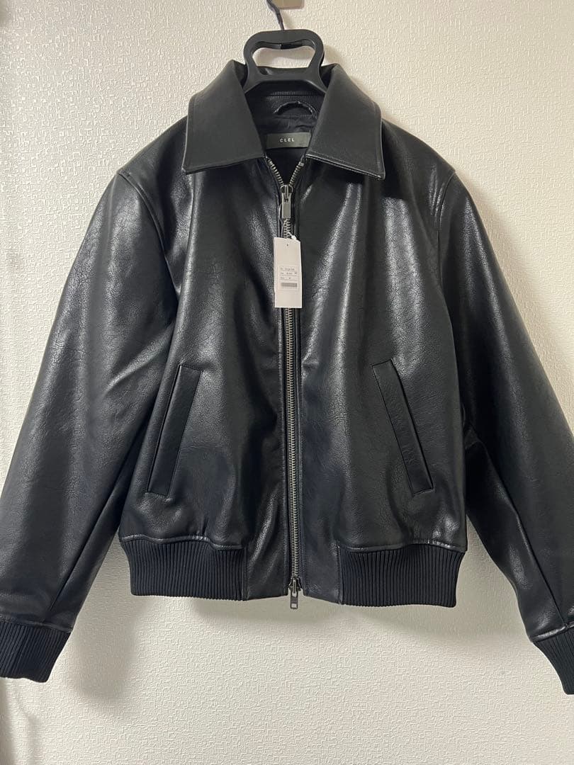 【新品タグ付き】CLELディープテクスチャーブルゾン　黒