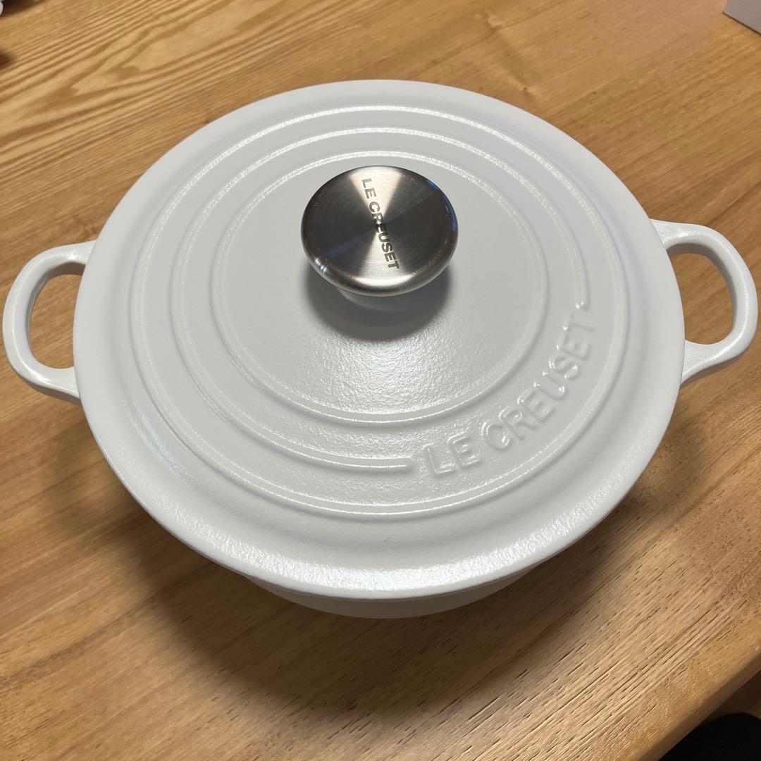 LE CREUSET 両手鍋 20cm ホワイト