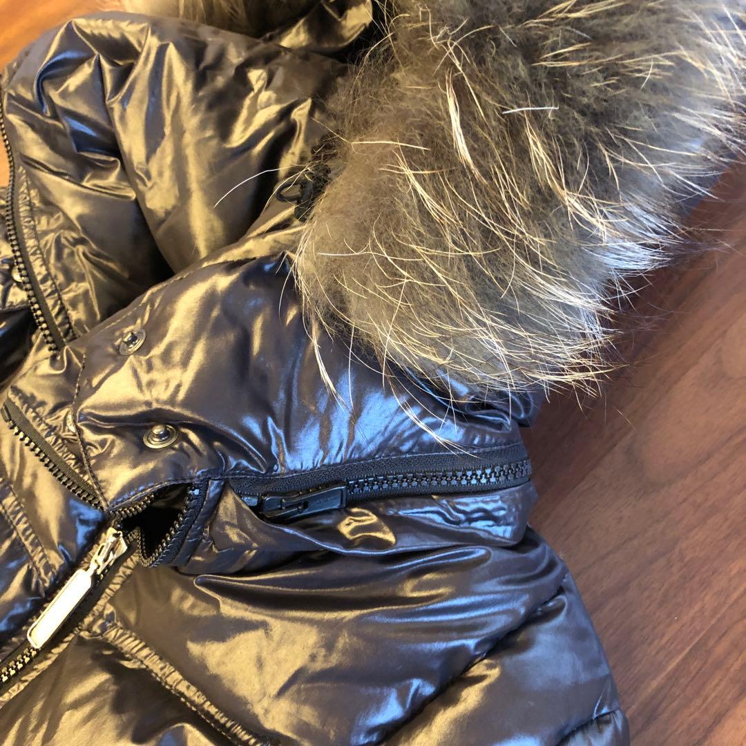 ちこタトラス　ロングダウンコート　ラクーンファー　ブラック　L