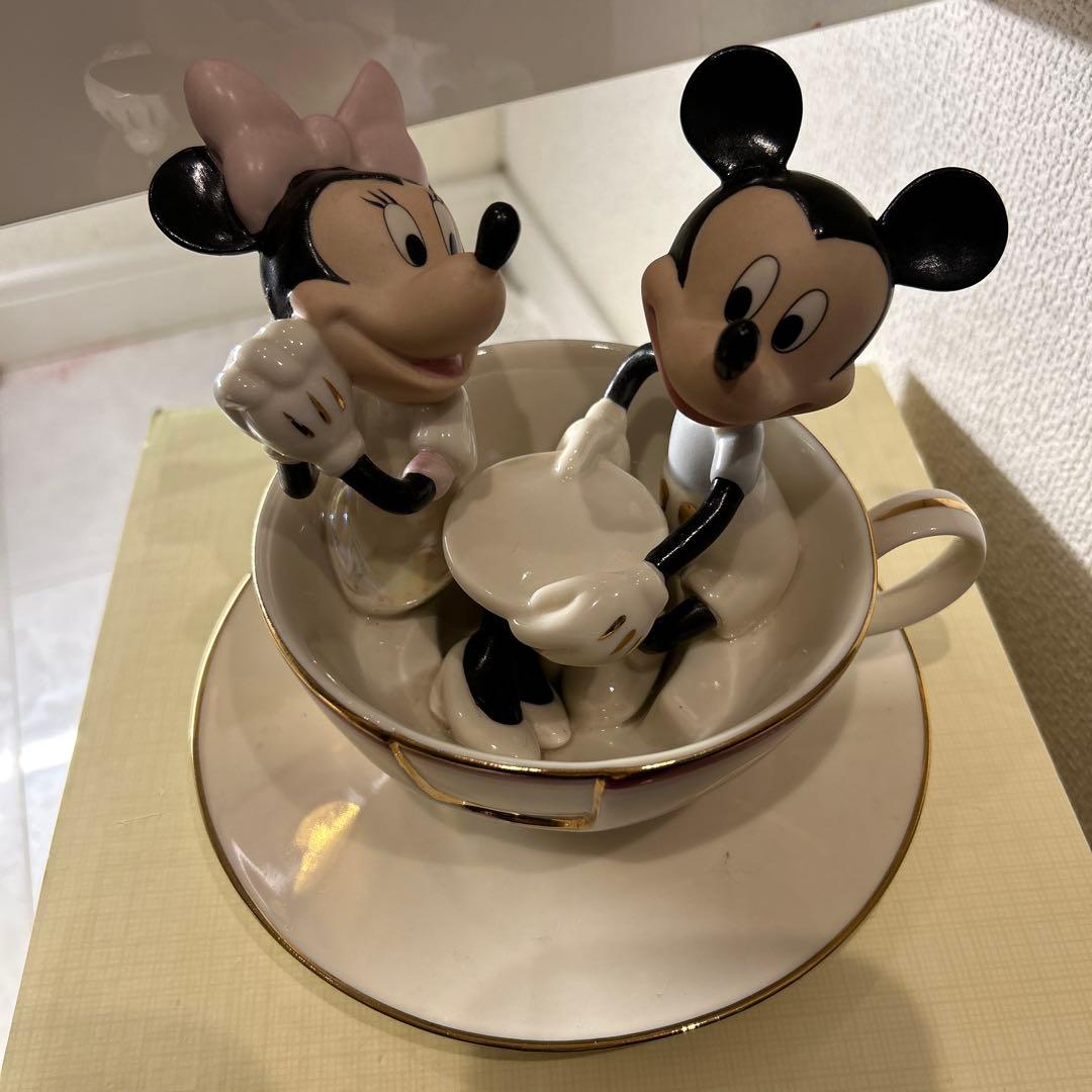 LENOX ミッキー・ミニー ティーカップ置物