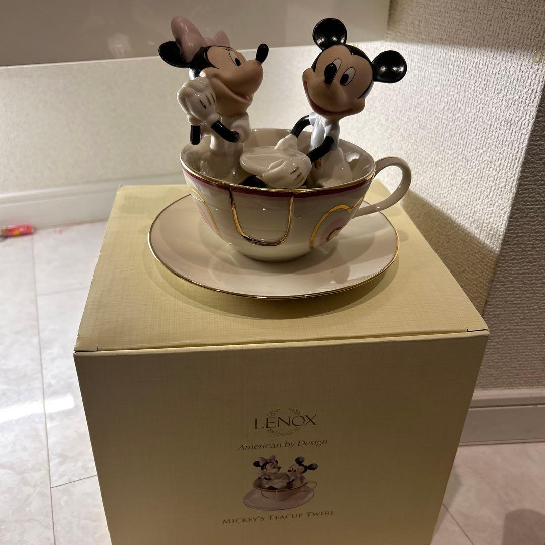 LENOX ミッキー・ミニー ティーカップ置物