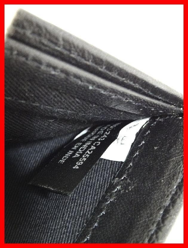 DIESEL　 ディーゼル　二つ折り財布　ロゴ　革　黒　Mイ-198