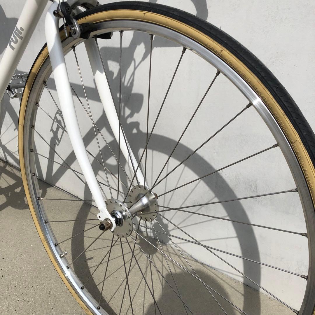 【送料込・美品】FUJI STROLL ピスト 52 シングル クロスバイク 白