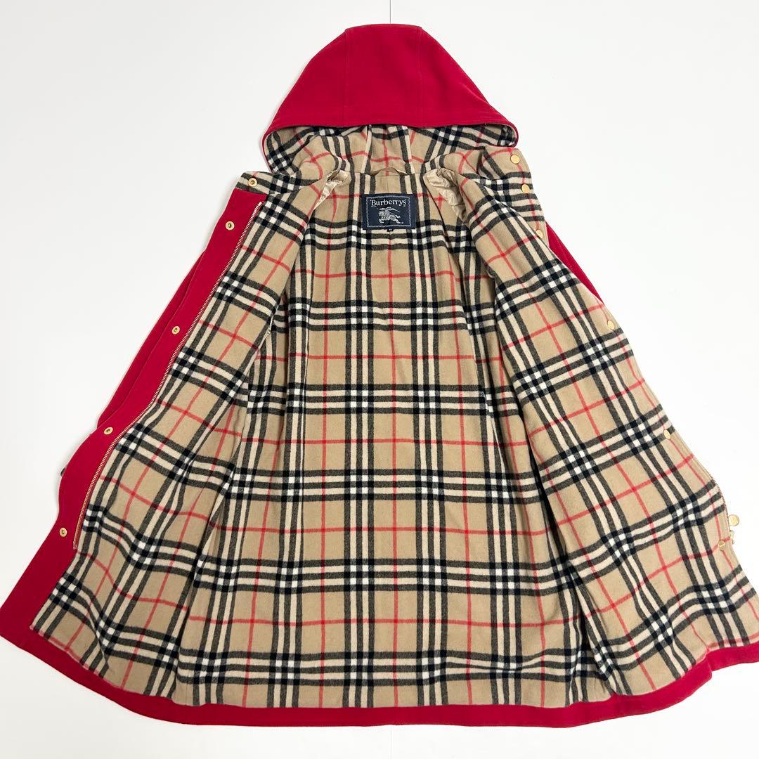 新品✨BURBERRY バーバリー　ダブルフェイス　ロングコート　赤　カシミヤ